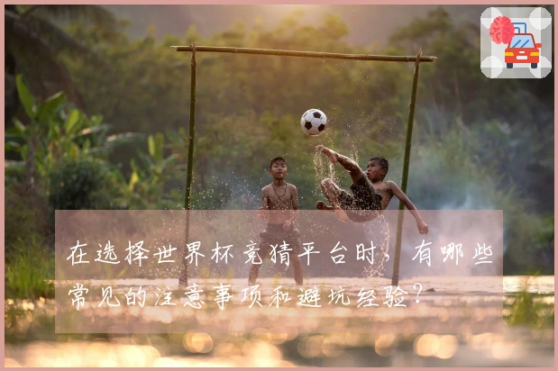 在选择世界杯竞猜平台时,有哪些常见的注意事项和避坑经验?